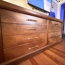 Custom Burlwood Dresser 8 Drawers 