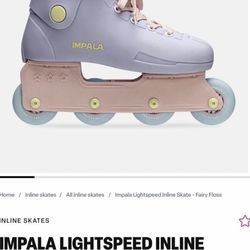Impala Fairy Floss Inline Skates + Pads – Women’s 10 – Worn Once – $130