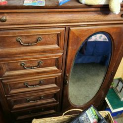 Antique Radio, Singer Sewing Machine, Highchair, Wine Rack, 20 Drawer Shelf 