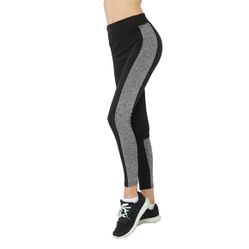 Black Leggings With Gray Strip
