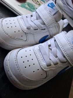 Nike Toddler White Blue Sneakers