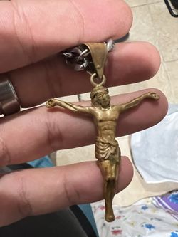 Gold Jesus Pendant 10k Gold