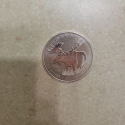 2012 Canada Wild Moose 1 Oz 999.9 Silver Coin 
