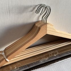 Brand New 10 Pcs For $5 IKEA Cloth Dress Wood Hanger BUMERANG Hanger, natural