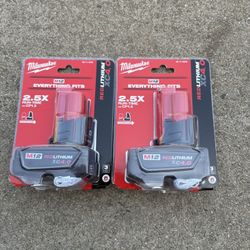 Milwaukee M-12  Red Lithium XC 4.0 Batteries. 2 PCS