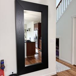 Black Wood Full Length Mirror
