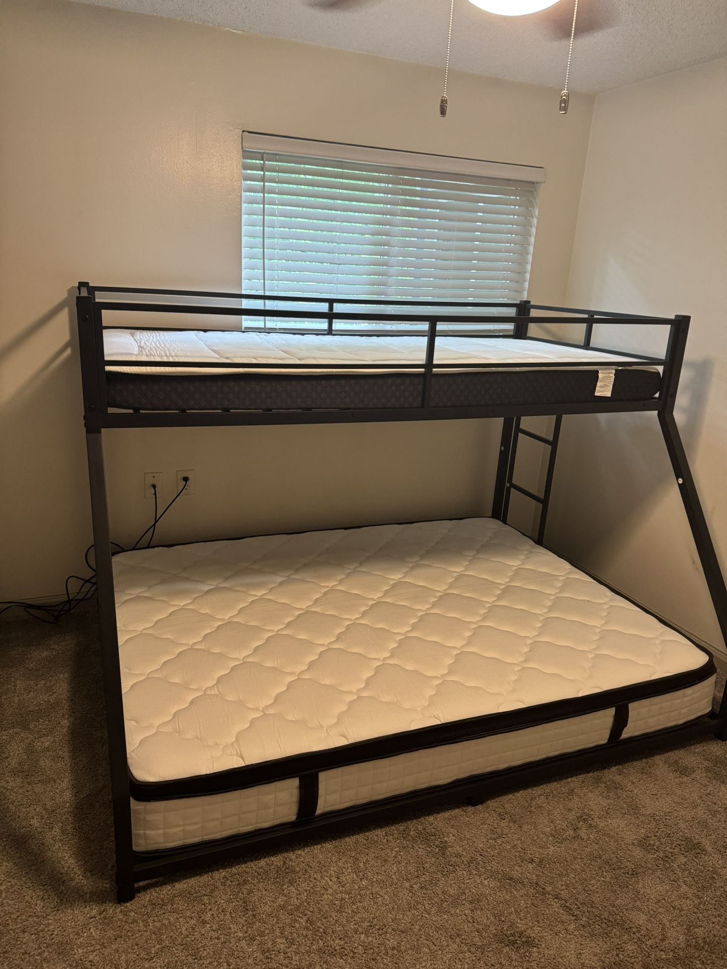 Metal Frame Bunk Bed with Mattresses