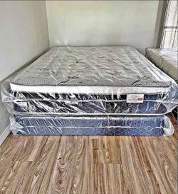 Brand New Pillow Top Mattress And Box Spring Available For Free Home Delivery