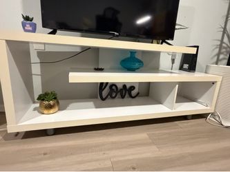 Title Modern White Tiered TV Stand