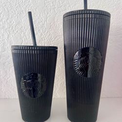 Black Grande & Venti Starbucks cup set