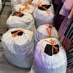 Lot Women's And Kids Clothes! Mix Sizes! Gorgeous Beautiful Clothing!! All 8 Bags Only For $100