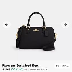 Coach Rowan Satchel Bag black NEW! 🔥