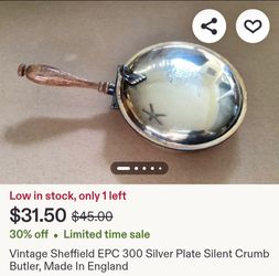Vintage Sheffield Silver Butler