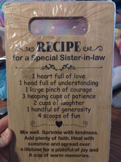 NEW Sister-in-Law Cutting Board GIFT