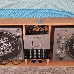 STR8-68 Turntables With SMX-201 Professional Amp Mixer