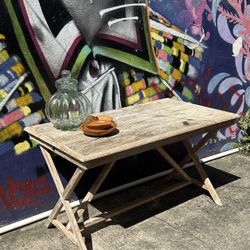 Farm Style Desk/Dining Table with side pull out / SKU H9W5Z2