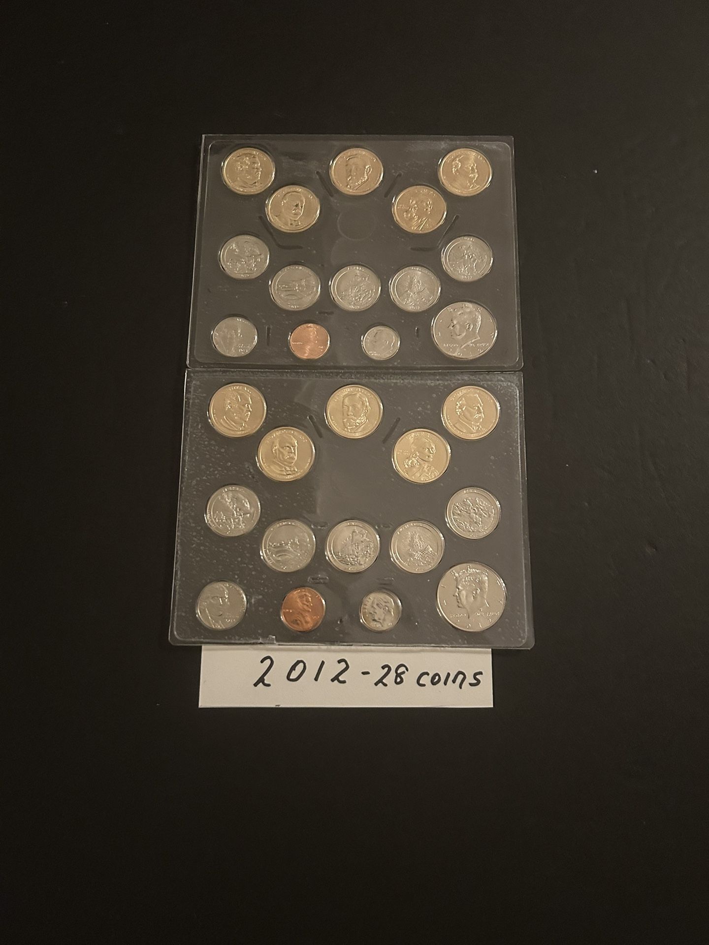 Coins – 2012 Uncirculated Mint Set in original mint packaging – 14 Philadelphia coins and 14 Denver coins – Total 28 coins