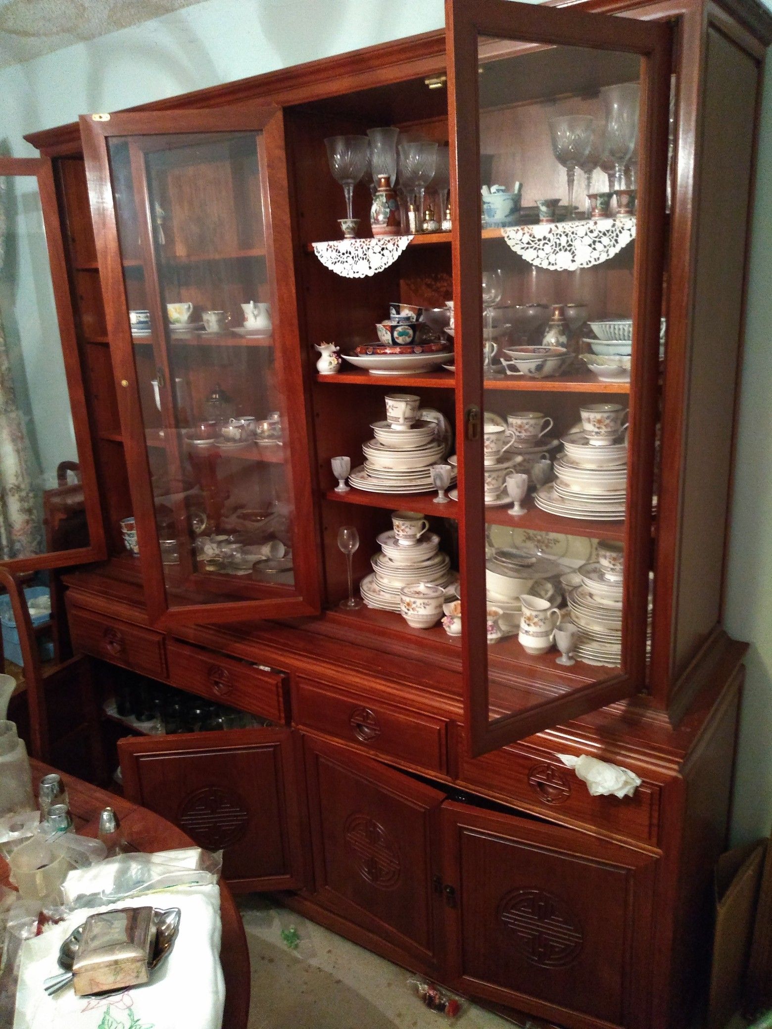 China cabinet , desk or chest set