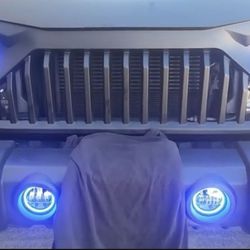 Jeep JK JKU 07-16 White/Blue LED Foglamps Switchback Wrangler 