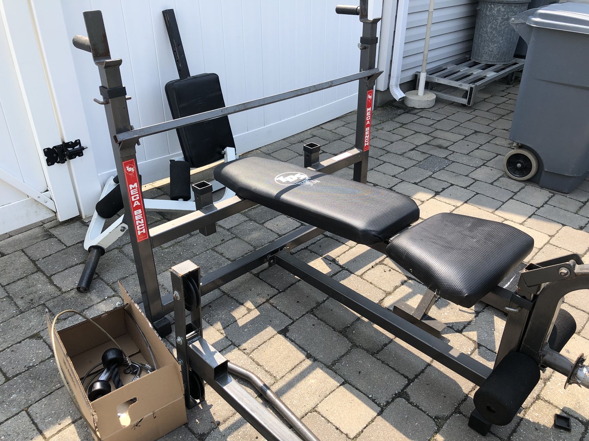 TDS Mega Bench Press FID w/ lat pull down, leg press, pec fly