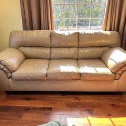 Macys Real Leather Couch