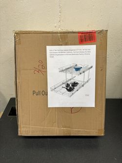2 Tier Pull Out Cabinet Organizer (17" W x 18" D) Brand New - Open Box $50 Cash or E-pay RI Daily Deals Message for appt. https://offerup.com/redirect
