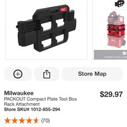 Milwaukee PACKOUT Compact Plate Tool Box Rack Attachment