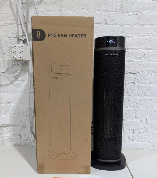 TaoTronics TT-HE003 Space Heater, Tower Electric Portable, Oscillation 24 Inches