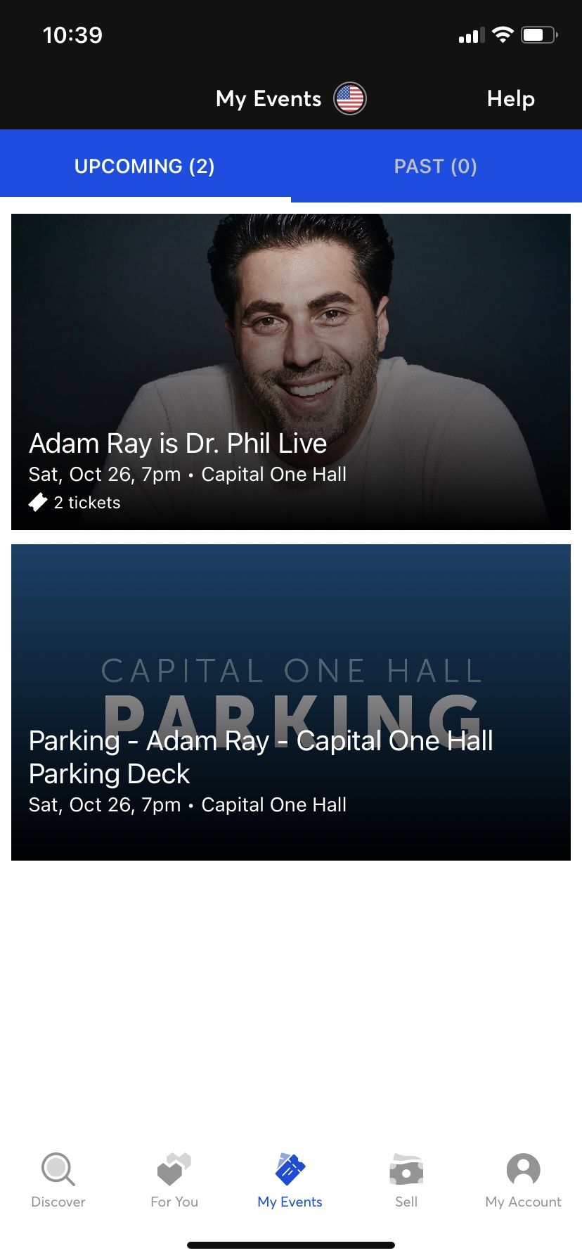 2 Tickets Adam Ray As Dr.Phil W/ Parking