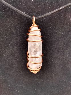 Quartz Crystal Wire Wrap Pendant