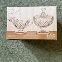 Crystal Sugar and Creamer Set (Unused)