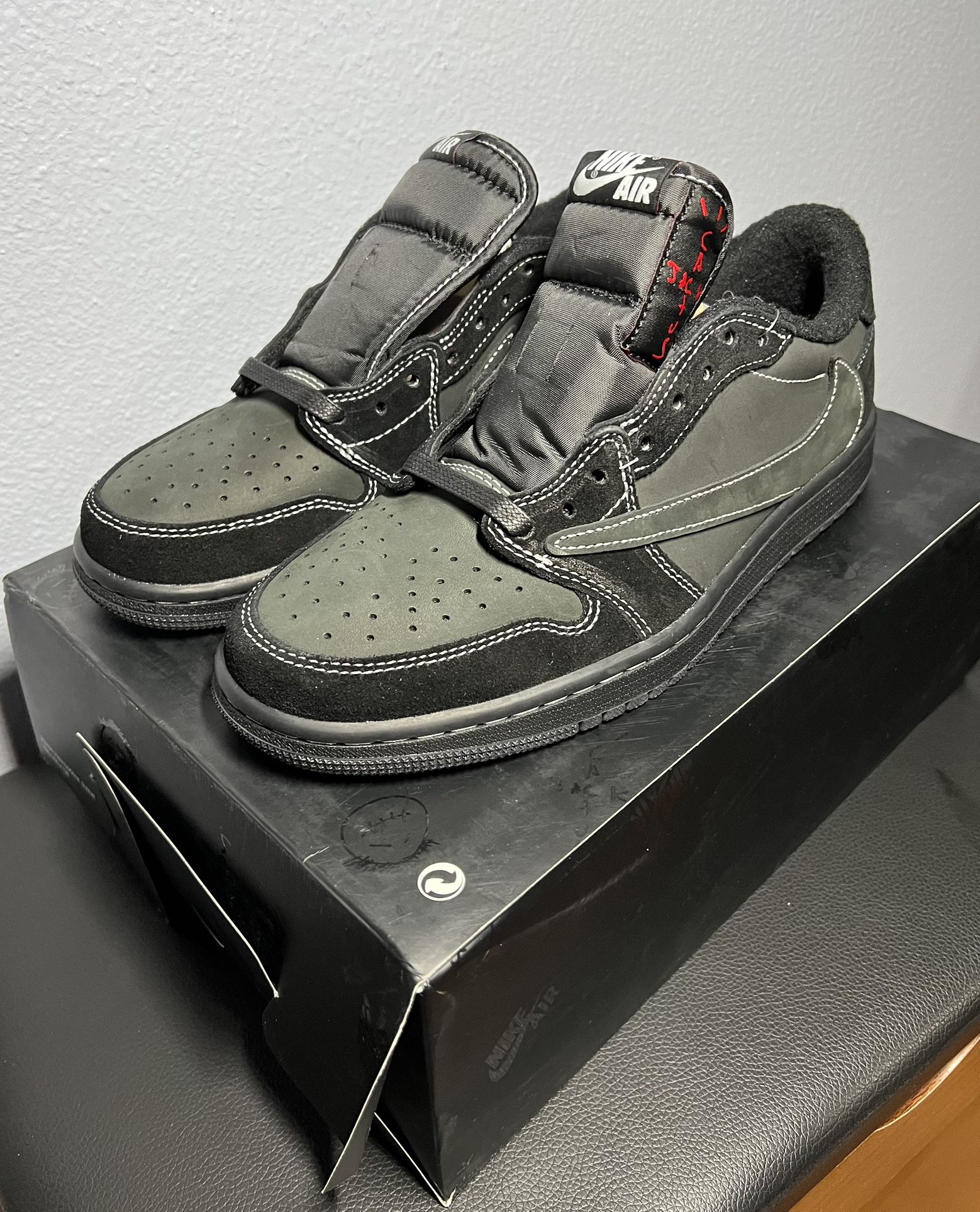 Travis Scott X Air Jordan 1 Lows “Black Phantoms” (With free crease protectors)