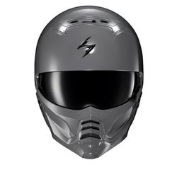 Covert 2 Open Face 3/4 Full Mode Motorcycle Helmet Bluetooth Ready Speaker Pockets Interchangeable Mouth Cover DOT Approved Solid (Cement Grey - Large