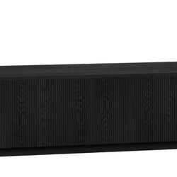 Reyes 47.5 in. Black Grain Rectangle MDF Top Coffee Table