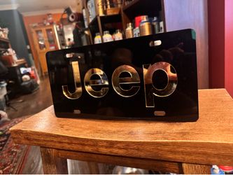 Jeep Emblem Front Plate Cover - USA - Hard Plastic