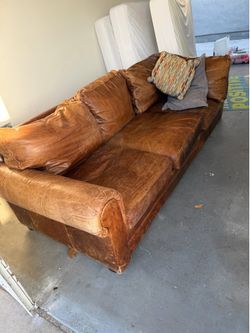 Free long leather couch