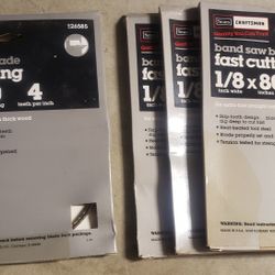 Band Saw blades 80" Craftsman - 10 see description & photos