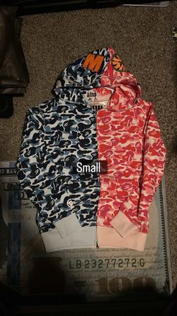 BAPE Split Camo Full-Zip Hoodie Size Small
