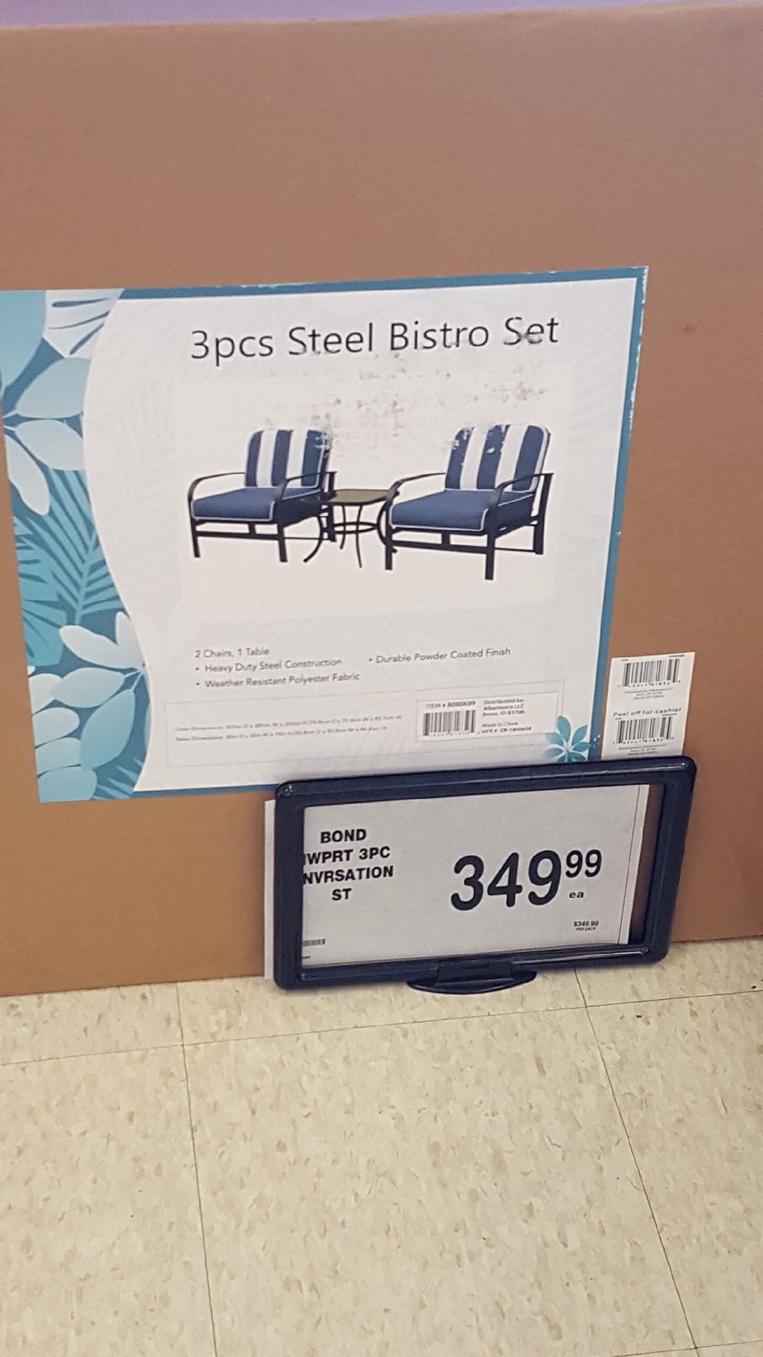 3 pc Bistro Set