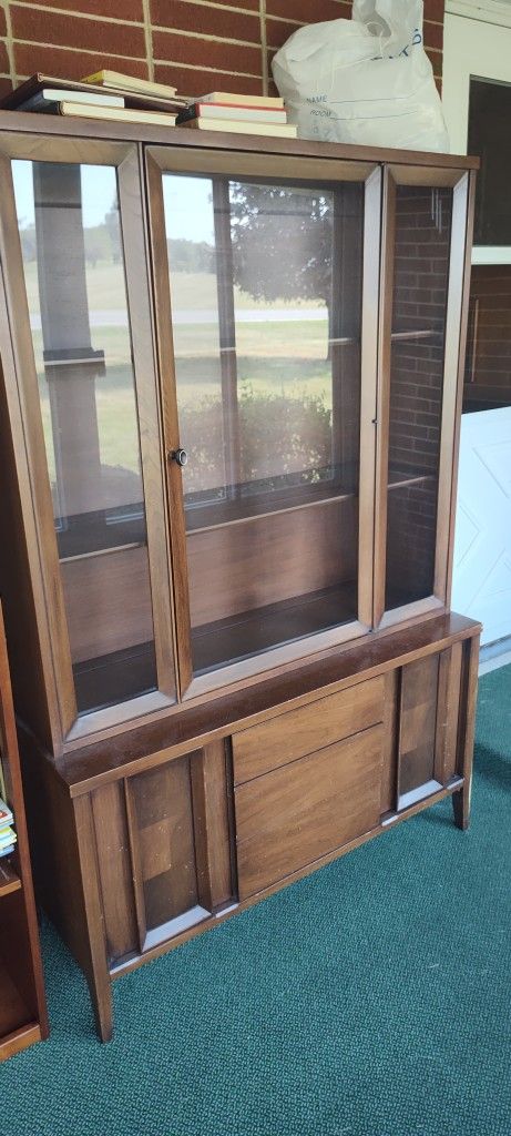 Wood China Cabinet With Drawers