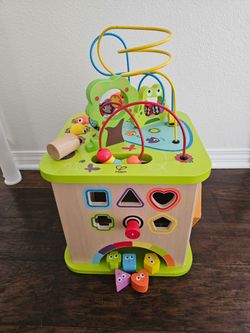 Hape Country Critters Wooden Activity Play Cube for Toddlers