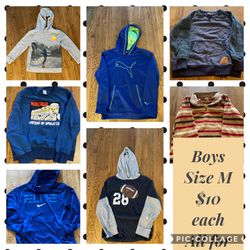 7 sweatshirts/hoodies for Boys size M(7-9 yrs)