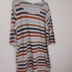 Dress Multi Color Strips