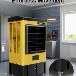 Industrial Refrigeration Mobile Fan, Air Cooler, 120° Oscillation with Remote Control, 18 Hours Timer, 3 Wind Speeds for Whole House Cooling $150 Ware