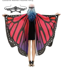 Butterfly wings for women - hot pink and purple