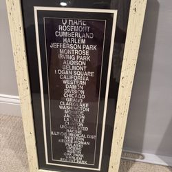 Chicago Blue Line Framed Art