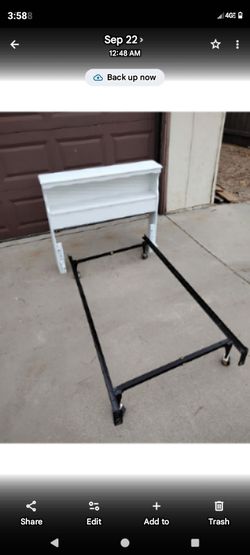 Twin size bookcase headboard and bedframe