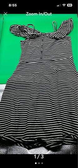 Topshop Bardot striped off-the-shoulder dress