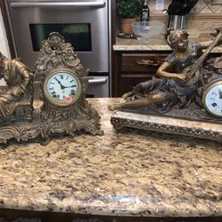 Ansonia Gorgeous Decorative figural mantel clocks