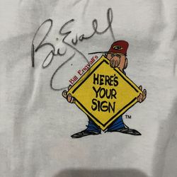 Autographed T-shirt from Bill Engel   Lg 